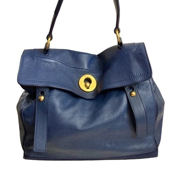YSL Yves Saint Laurent muse bag in blue leather - Picture 1 of 13